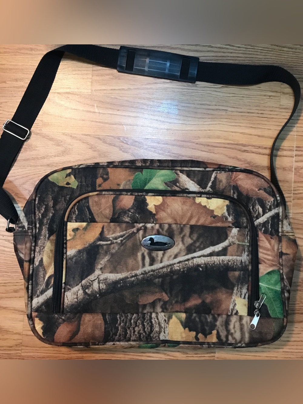 Vintage 90s Duck Camo Print Carry On Bag Tote Satchel